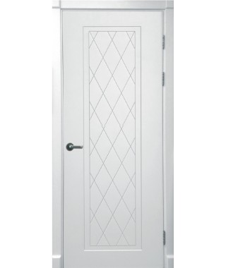 Дверь с ПВХ покрытием Ольбия ДГ (Софт Белый) Дверь с ПВХ покрытием Ольбия ДГ (Софт Белый)